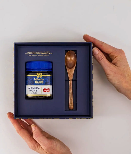 (EDITIE LIMITATA) Miere de Manuka MGO 400+ (250g) (set cu lingurita inclusa) | Manuka Health