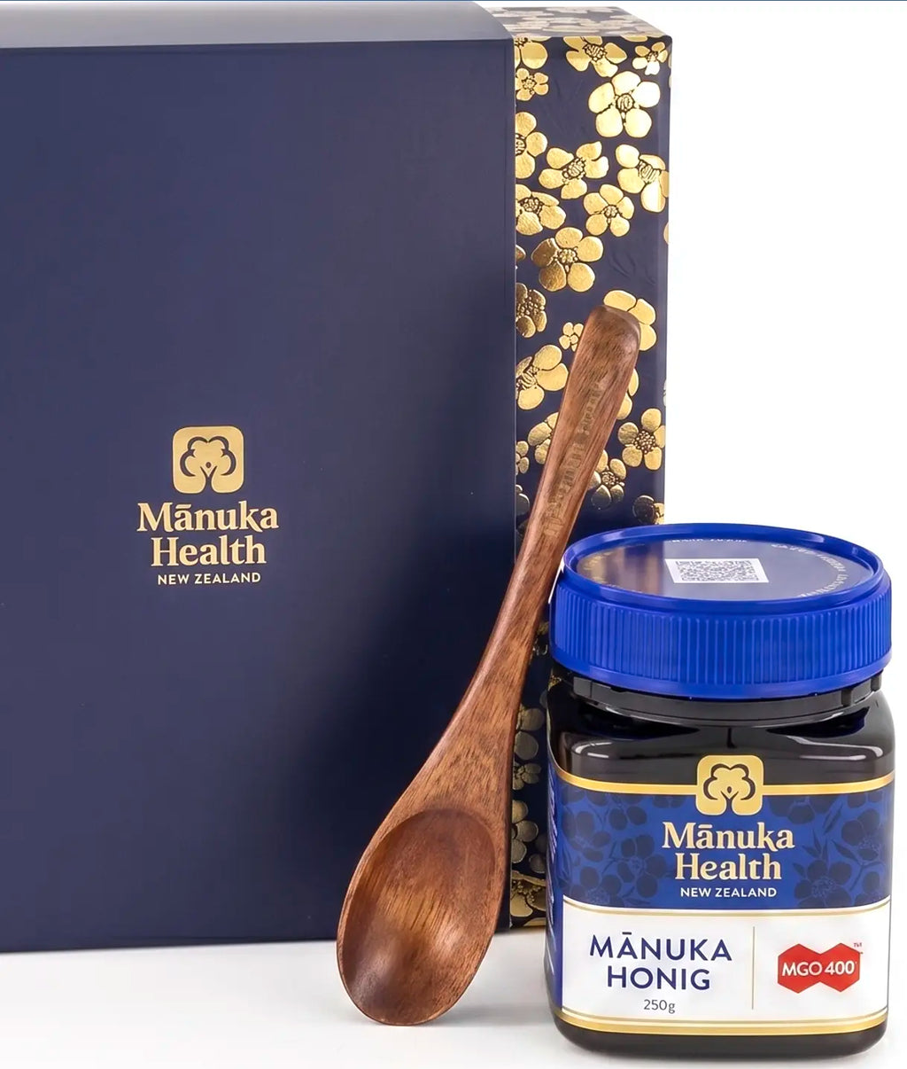 (EDITIE LIMITATA) Miere de Manuka MGO 400+ (250g) (set cu lingurita inclusa) | Manuka Health