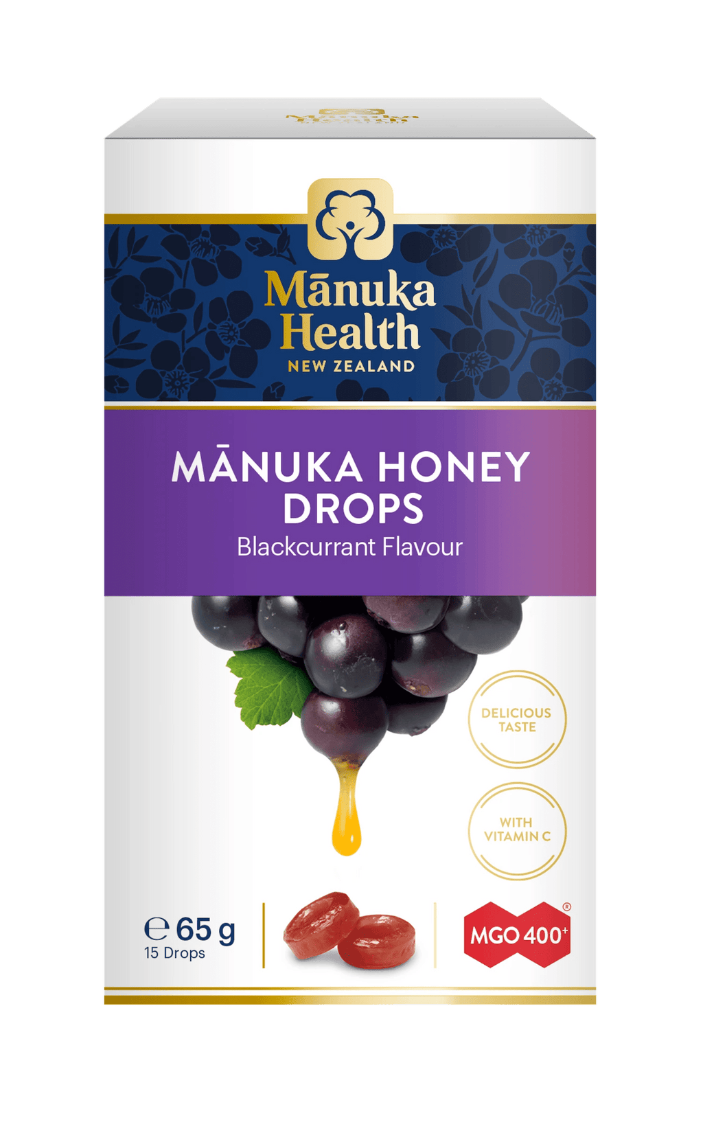 Bomboane miere de Manuka MGO 400+ (65g) (coacaze) - 1 | YEO