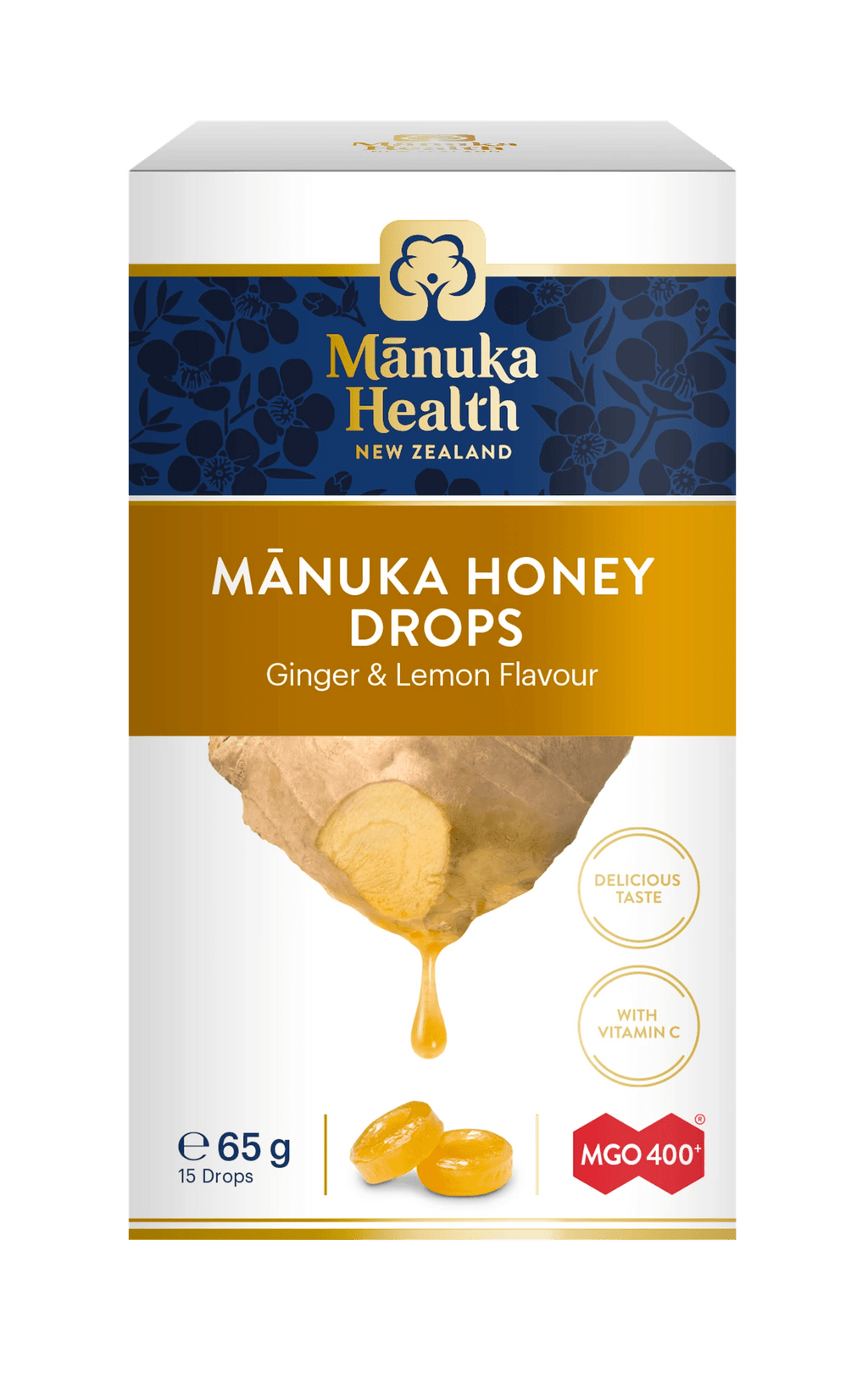 Bomboane miere de Manuka MGO 400+ (65g) (ghimbir si lamaie) - 1 | YEO