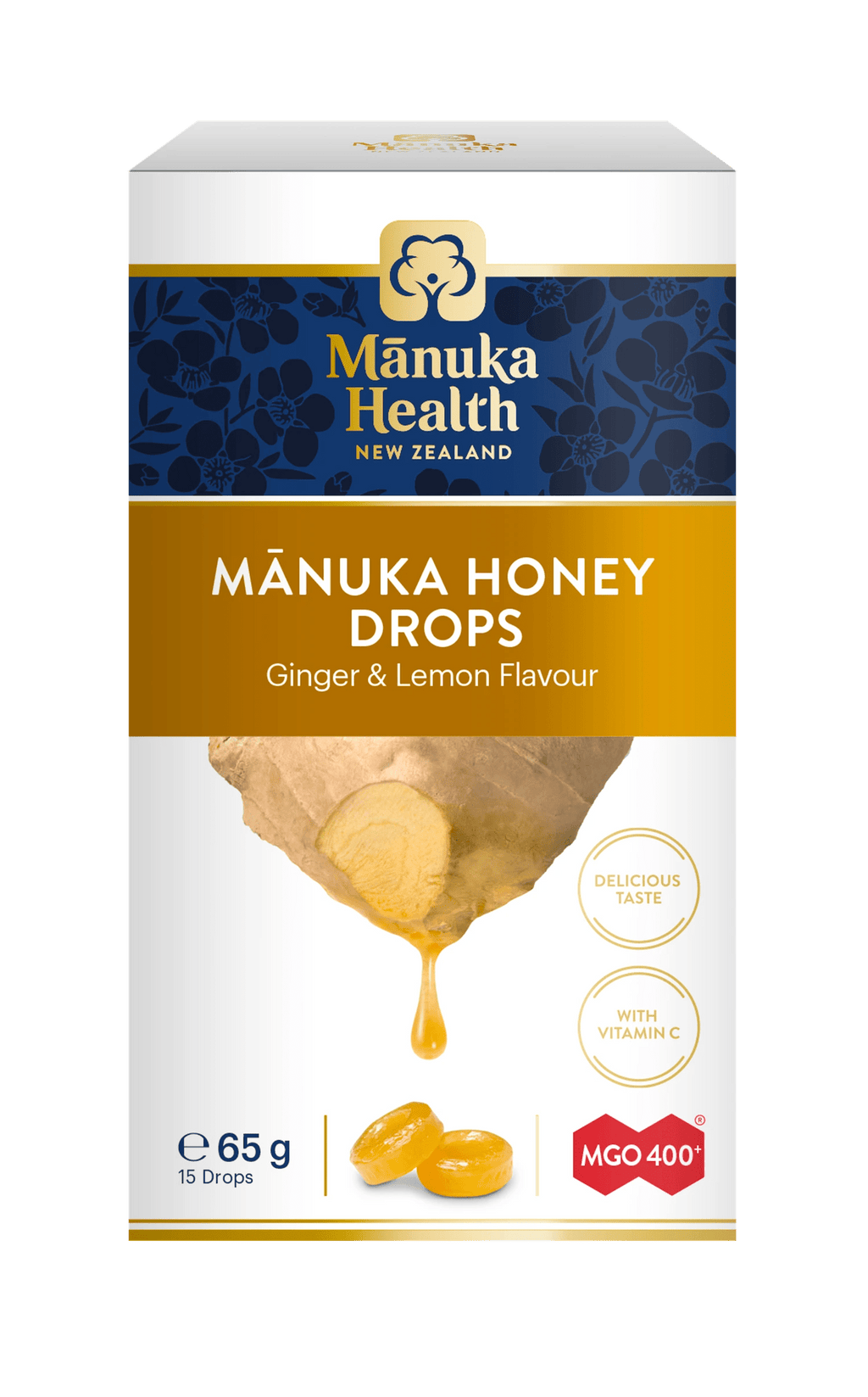 Bomboane miere de Manuka MGO 400+ (65g) (ghimbir si lamaie) - 1